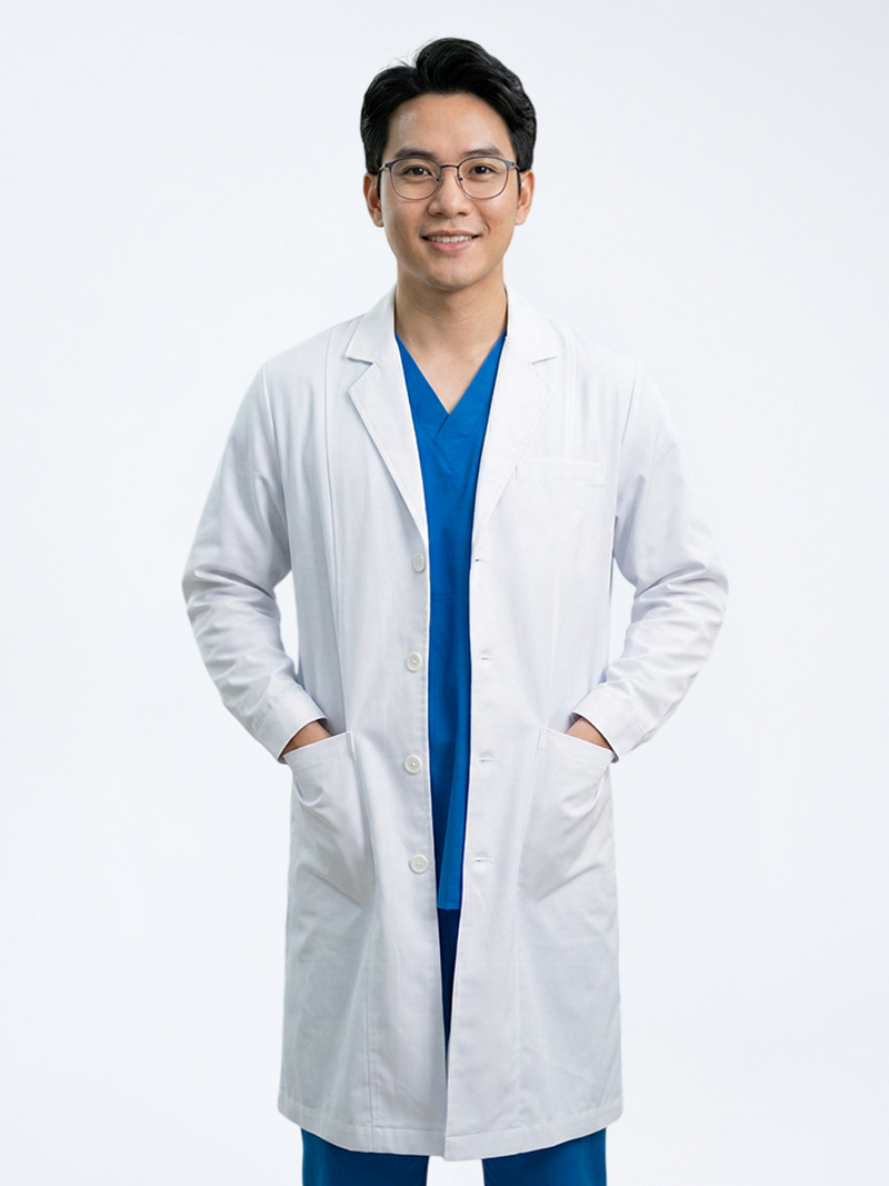 Áo blouse nam dài tay vải cotton lạnh cao cấp