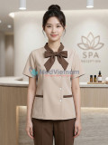 Đồng phục spa nữ cao cấp vải cotton mềm mại, thiết kế chuyên nghiệp, Size M