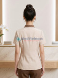 Đồng phục spa nữ cao cấp vải cotton mềm mại, thiết kế chuyên nghiệp, Size M