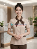 Đồng phục spa nữ cao cấp vải cotton mềm mại, thiết kế chuyên nghiệp, Size M