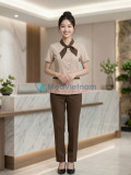 Đồng phục spa nữ cao cấp vải cotton mềm mại, thiết kế chuyên nghiệp, Size M