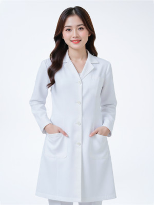 Áo blouse bác sĩ nữ kiểu dáng dài tay