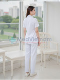 Đồng phục y tá, điều dưỡng nữ màu trắng thiết kế cộc tay, Size M