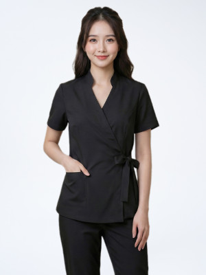 Bộ spa thẩm mỹ cách điệu màu đen trơn