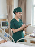 Mũ bác sĩ phẫu thuật, mũ trùm đầu y tế, Màu xanh cổ vịt