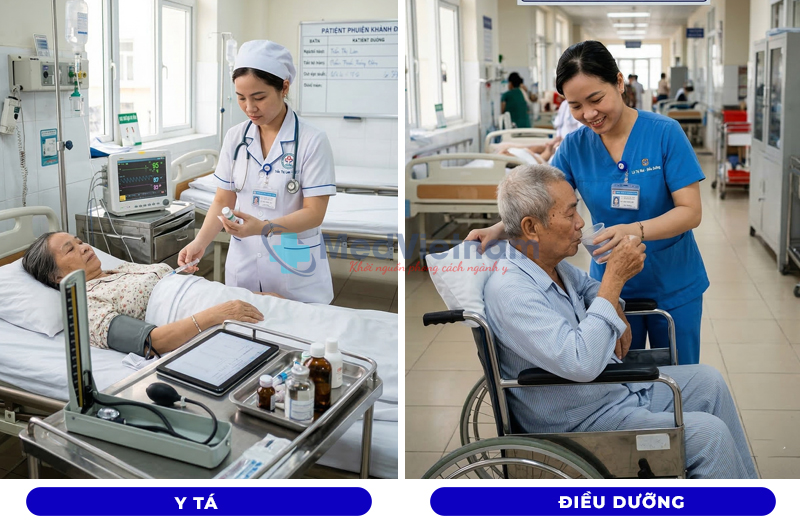 Y tá và điều dưỡng khác nhau như thế nào?