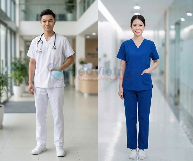 Bộ Scrubs đạt chuẩn y tế.