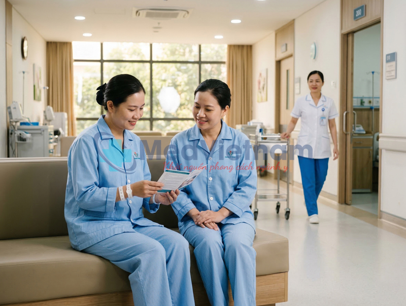 Đồng phục bệnh nhân theo quy định.