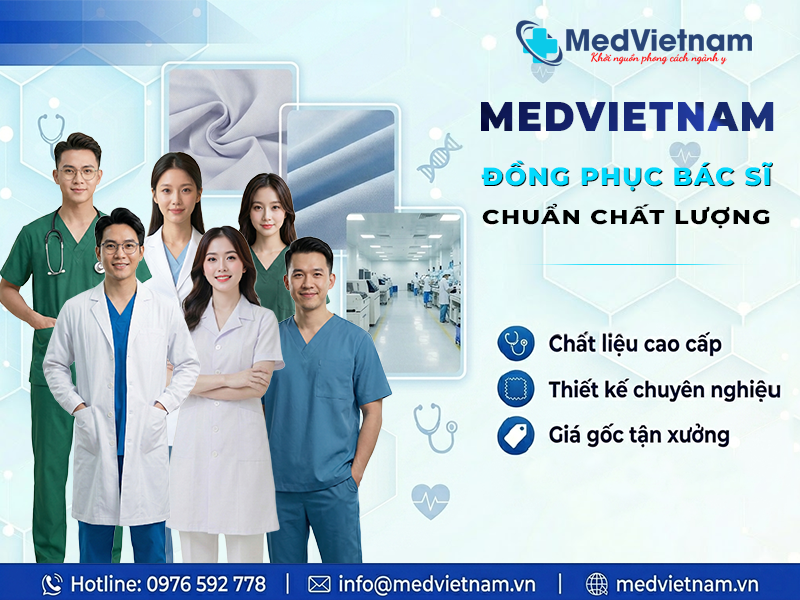 MEDVIETNAM cung cấp đồng phục bác sĩ uy tín, đạt chuẩn.