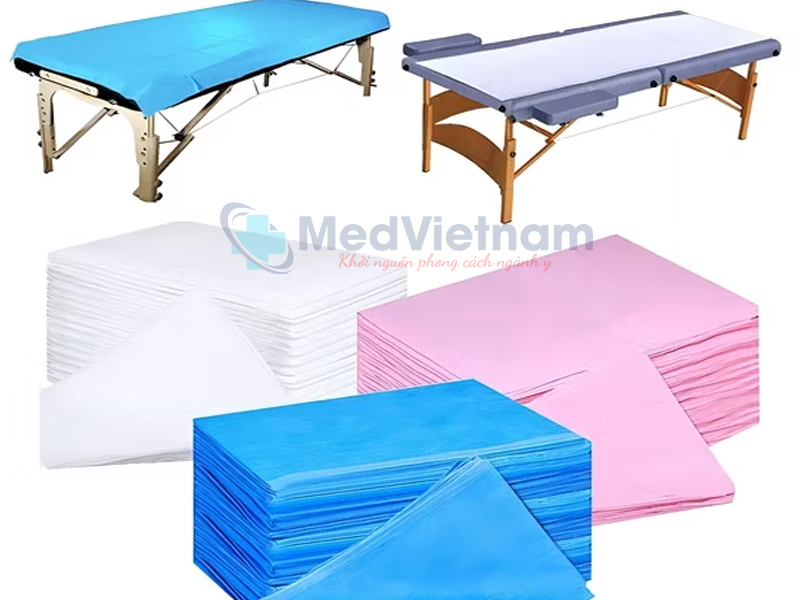 Ga trải giường y tế dùng một lần.