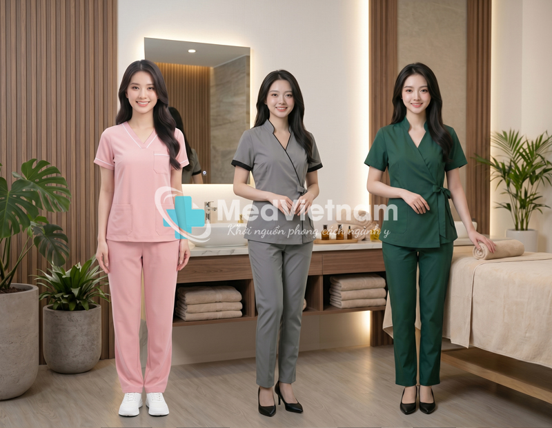 Chọn quần áo đồng phục massage với màu sắc phù hợp phong cách của cơ sở.