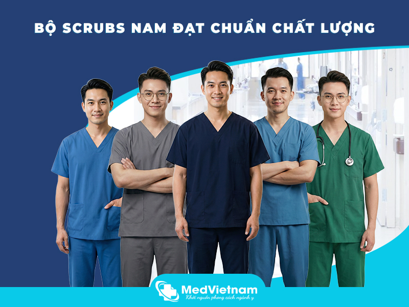Bộ Scrubs nam chuyên dụng cho môi trường y tế.