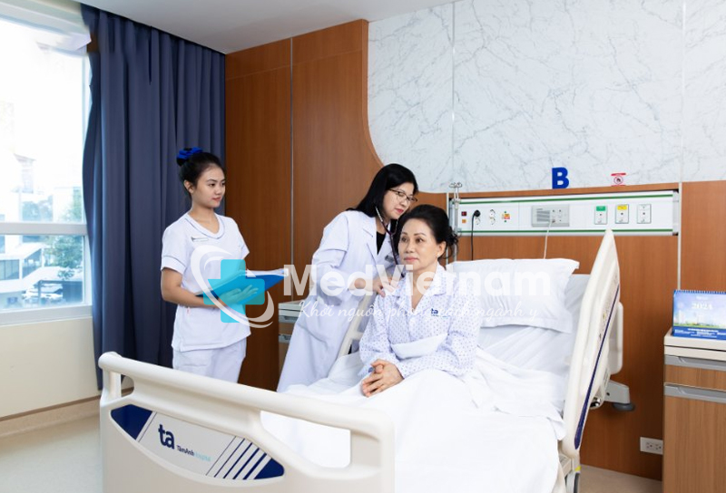 Đồng phục bệnh nhân tại bệnh viện Tâm Anh.