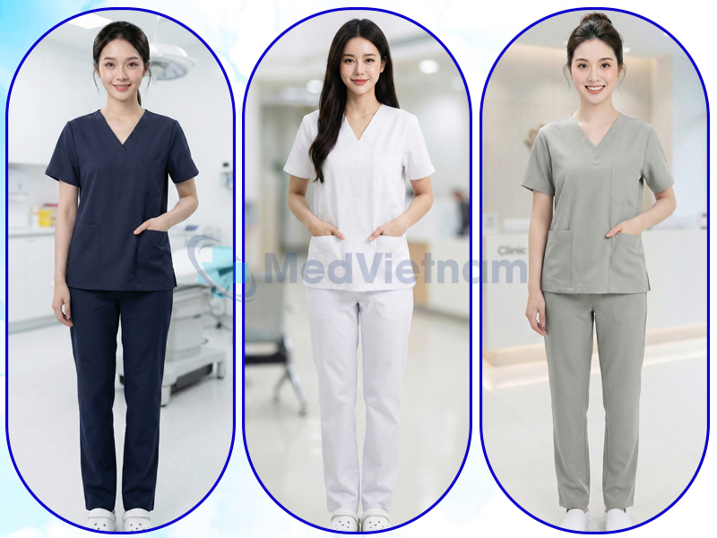 Bảng màu bộ Scrubs mang ý nghĩa chuyên môn và tâm lý.