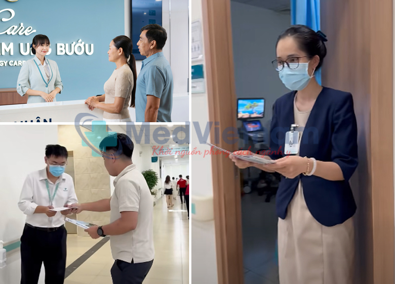 Đồng phục nhân viên hành chính - văn phòng bệnh viện Hoàn Mỹ.