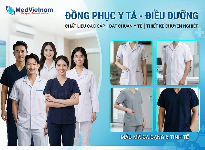 Đồng phục y tá - điều dưỡng đạt chuẩn y tế.