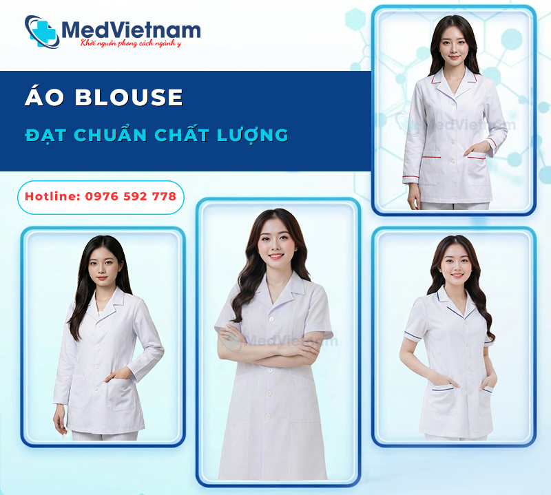 Chọn mua áo Blouse cho nhân viên y tế nữ chất lượng, giá tốt tại MEDVIETNAM.