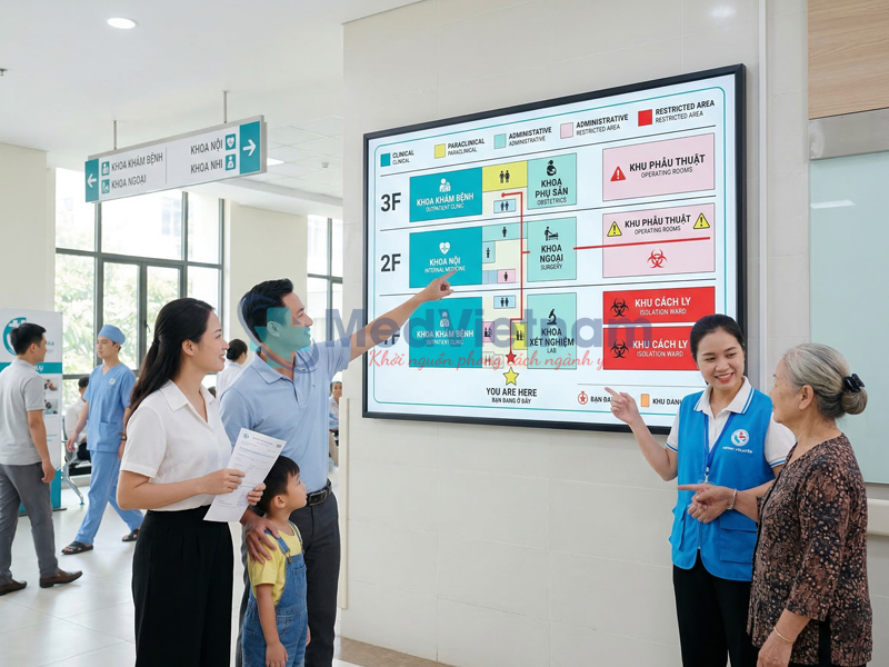 Nhận biết chính xác các phòng khoa trong bệnh viện.