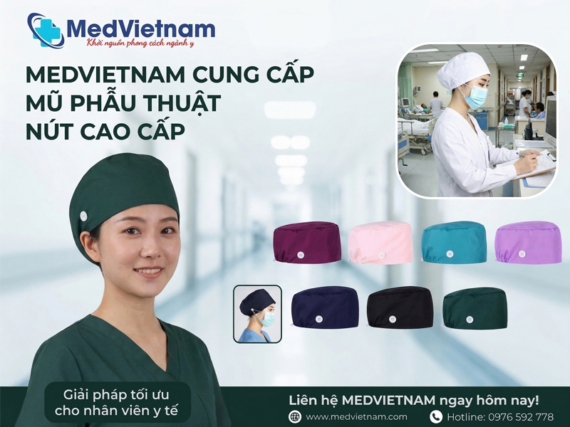 MEDVIETNAM cung cấp đa dạng mẫu mã mũ phẫu thuật đạt chuẩn.