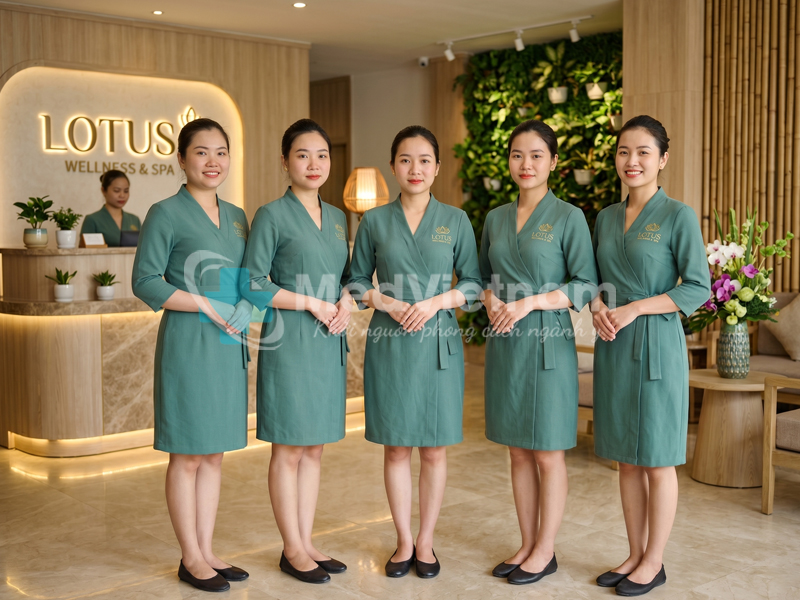 Lựa chọn đồng phục spa váy đẹp và chuyên nghiệp.