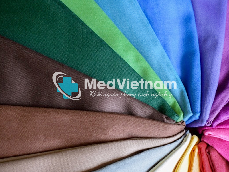 Vải may đồng phục spa: Vải cotton.