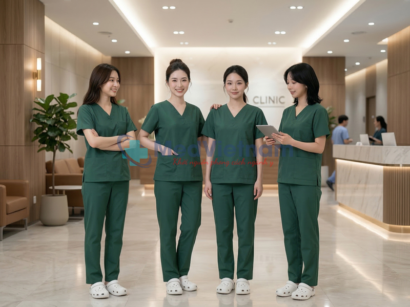 Bộ đồ Scrubs đạt chuẩn.