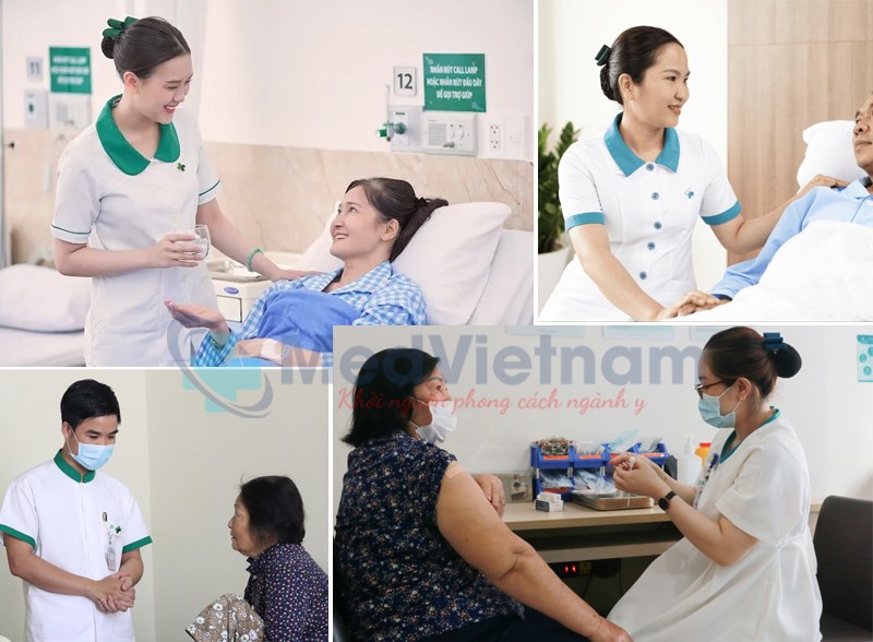 Đồng phục y tá - điều dưỡng bệnh viện Hoàn Mỹ.